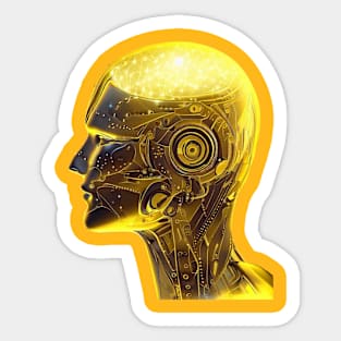 Deep learning artificial intelligence illustration Sticker